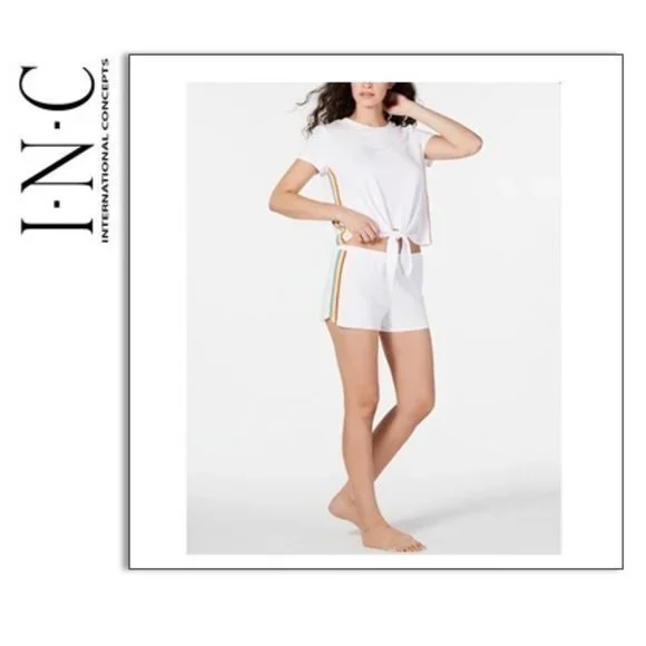 LAST ONE- Inc Super Soft Rainbow Shorts PJ Set - Picture 2 of 5